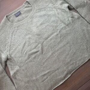 Wooden Ships Sweater Womens S/M Sage Green Mohair Wool Crewneck Raglan Knit